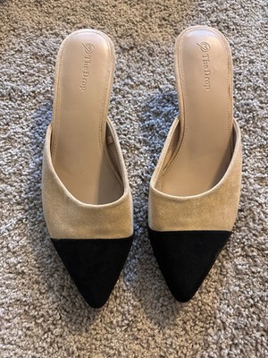The Drop Women's Paulina Pointed-Toe Two-Toned Suede Mule Heels Size 7 New T2368