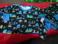 New Family Sleep Women  s Blue Pajama Set Hanukkah Menorah Dreidel Lion Size XXL