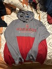 Oklahoma Sooners Hoodie Mens L  Long Sleeve Pullover Gray Red Russell Athletic — photo 1