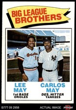 1977 Topps #633 Lee May Big League Brothers Orioles / Yankees 6 - EX/MT