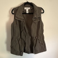 Sebby Womens Utility Vest Cinder Size L Pocke...