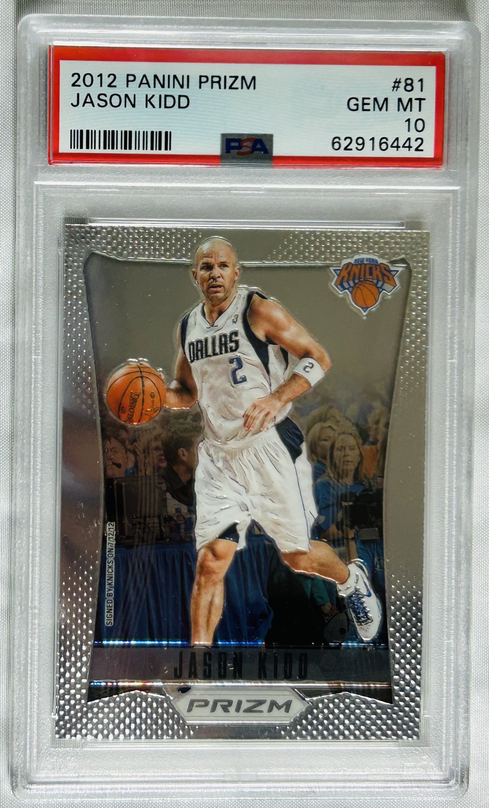 Jason Kidd 2012 Panini Prizm #81 PSA 10