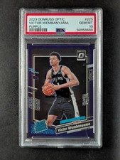 2023-24 Panini Donruss Optic VICTOR WEMBANYAMA Rated RC Purple Prizm PSA 10