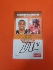 2016 Deandre Washington Signed Senior Bowl Rookie Card....Texas Tech. rookie card picture