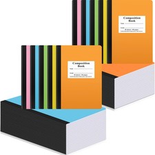 Composition Notebooks Bulk Wide Ruled Lined, 8.5 x 5.5 Inch, 30 Sheets/60 Pag...