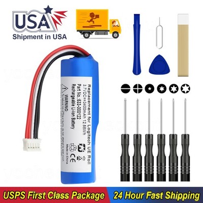 Battery 533-000122 3400mAh For Logitech UE ROLL 984-000660 984-000661 984-000663