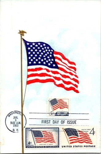 Dr Jim Stamps Maximum Card American Flag 3V Combo Fdc Bifold