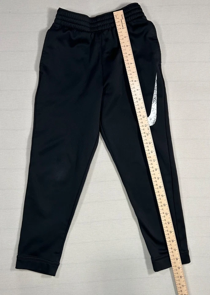 Nike Athletic Sweats Boy's Size Small Black With White Nike Logo - Image 3 of 4