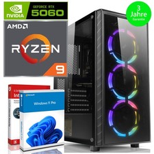 GAMING PC AMD Ryzen 9 3900 12 Kerne RTX 5060 8GB - 32GB DDR4 1TB SSD Windows 11