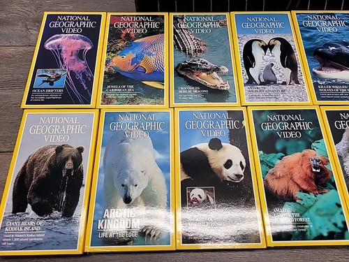 Lot Of 16 National Geographic VHS Box Set Tapes in Holders - Picture 4 of 6