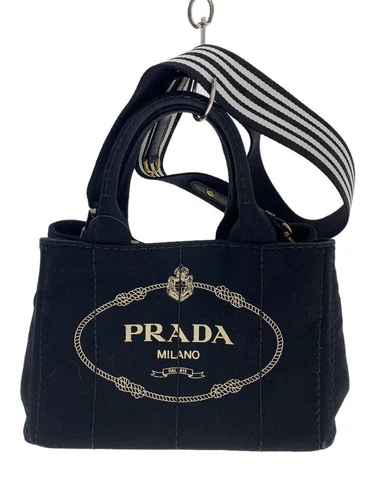 Sac à main toile PRADA 1BG439 noir occasion