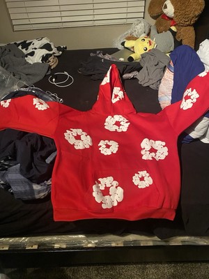 Denim Tears The Cotton Wreath Red Hoodie Size Large