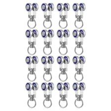  16 Pcs Ceiling Curtain Track Pulley Slider Rail Glider Roller Gliders