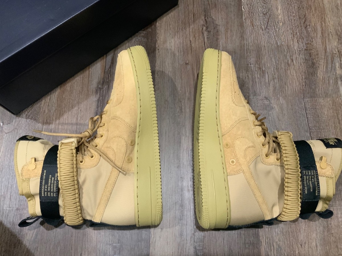 New Nike SF Air Force 1 High 864024 700 Wheat - Club Gold Men\'s Sz 9.5 Nike SF AF1 for Sale | Authenticity Guaranteed | eBay main image 3