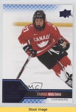 2022 Upper Deck Team Canada Juniors Women's WC Blue Emma Maltais #57 READ au7