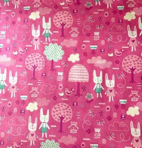 Baumwollstoff Hasen Kinderstoff Pink-Rosa Moda Meterware USA 19,80 €/m - Bild 3 von 4