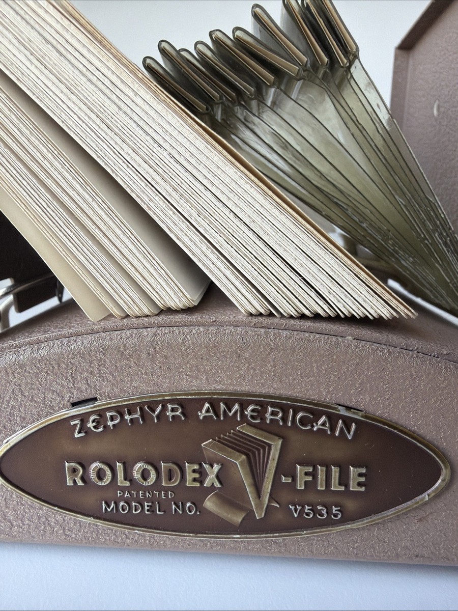 Vintage Zephyr American Mid-Century Rolodex V-File Model No. V535