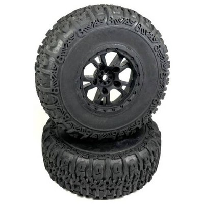 Absima 2500029 Complete Wheels 1:10 Monstertruck, Truggy, Offroad Buggy Black 1
