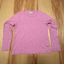 J Crew Pink Crew Sweater Teddie Women's Medium Wool Blend