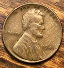 1941 Lincoln Wheat Cent Woody Wood Grain Improper Alloy Mix Error Unique Penny