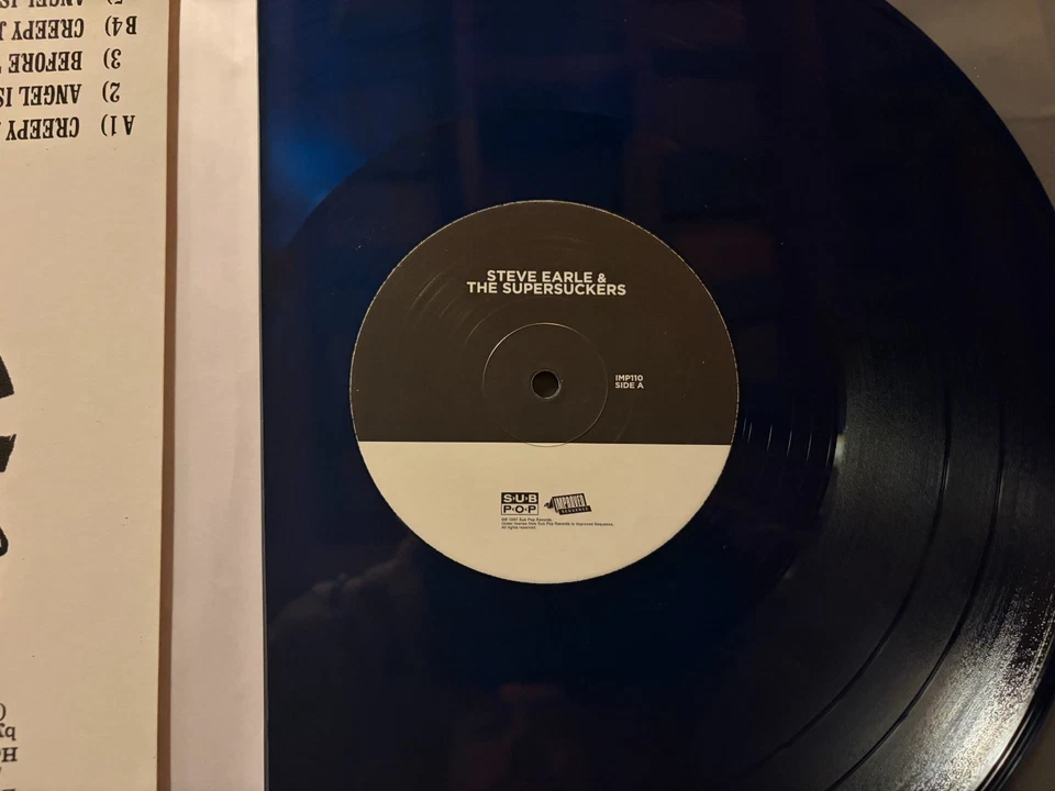 STEVE EARLE & THE SUPERSUCKERS LP Improved Sequence Records IMP110 Blue ITALY EX - Image 3 of 4