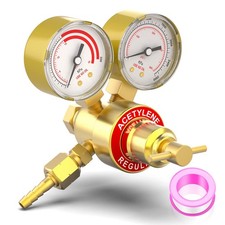 Acetylene Regulator Gas Gauges CGA 200 0200/0400 PSI 9/1618 Connector