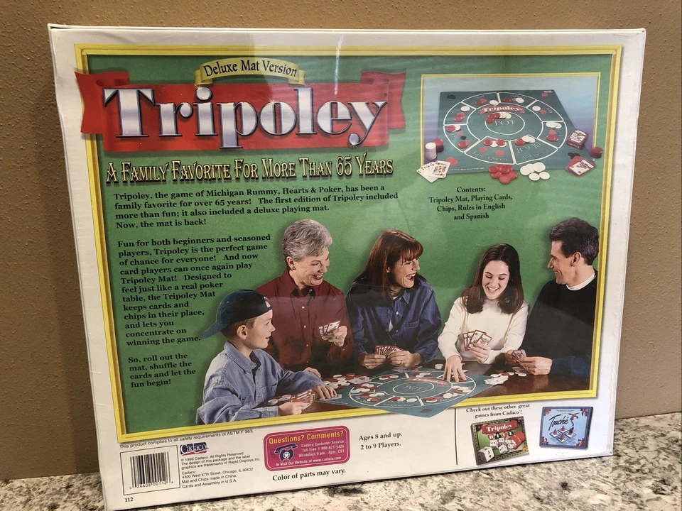 Vintage Tripoley Deluxe Mat Version by Cadaco - 1999 Edition New Sealed Box - Image 4 of 4
