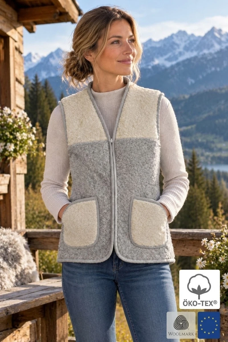 Weste Wollweste Merino Schafwollweste 100% WOOLMARK