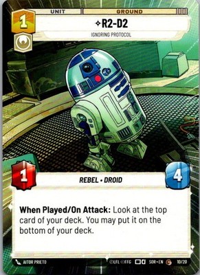 R2-D2 -  (Hyperspace) 10/20 Spark of Rebellion: Promo Star Wars Unlimited NM