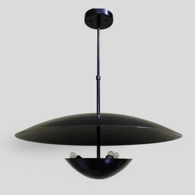 Modern Brass Disk Chandelier: Handmade Italian Style Light Fixture