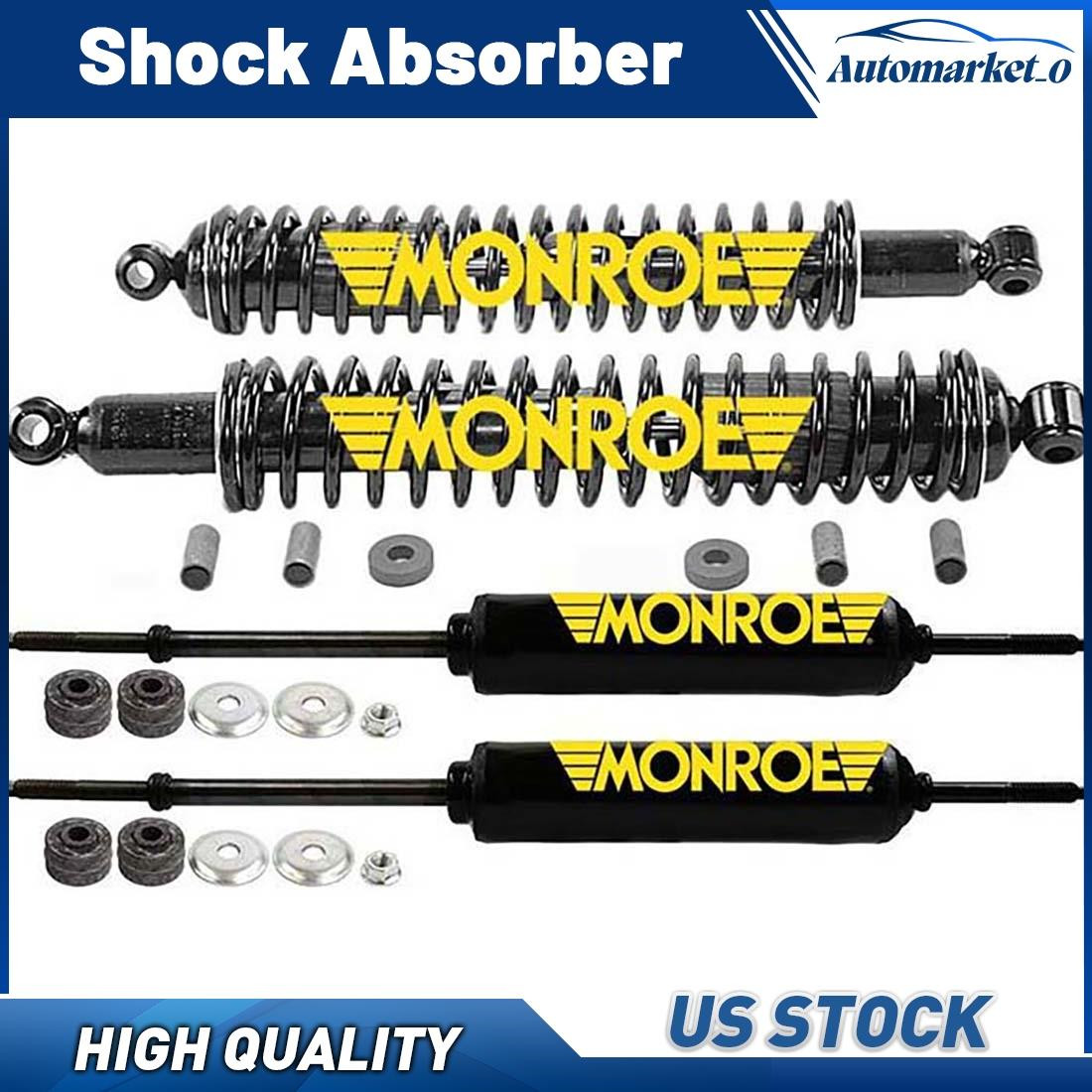Monroe 4pcs Front Rear Shock Absorber For 1955 Pontiac Chieftain 4.7L