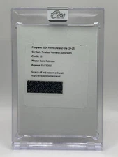 2024-25 Panini One And One David Robinson Timeless Moments Autograph Spurs