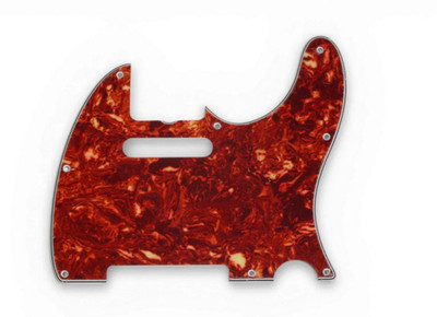 60's style Tele Lava Red 8-Hole 4-Ply Pickguard US-Vint./Mex. Series  