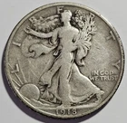1918-P Walking Liberty Half Dollar 50c Coin ~ 90% Silver (A114)