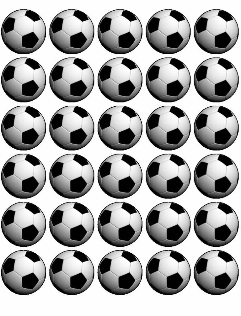 Football 30x 1.5"" 4CM PREMIUM EDIBLE ICING Cake Topper DECORATIONS D1