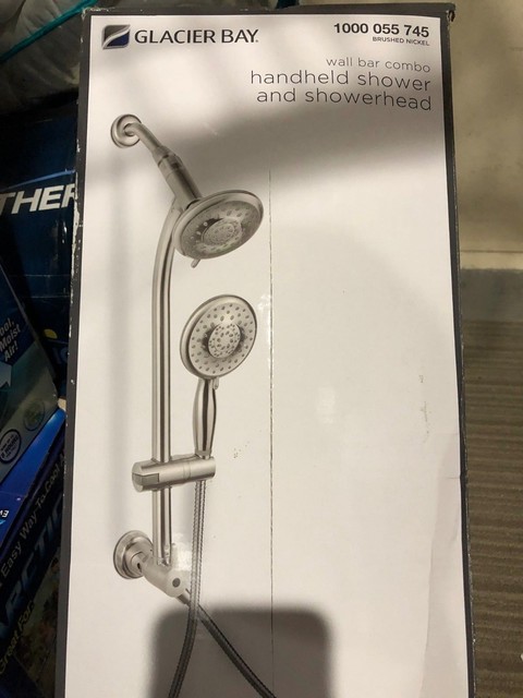 Glacier Bay Wall Bar Combo Handle Shower Showerhead 1000055745 Glacier Bay Wall Bar Combo Handle Shower Showerhead 1000055745 C0312 A33