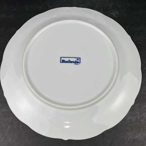 4 platos de cena vintage azul Danubio cebolla azul Japón 10,25" - Imagen 8 de 10