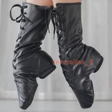 High Top Jazz Boots Practice Dance Shoes Modern Latin Women Men Kids Children