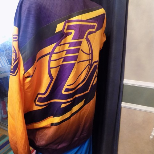Los Angeles Lakers-themed hockey jersey XXL Hoodie Sweater Cotton/Poly - Picture 7 of 10