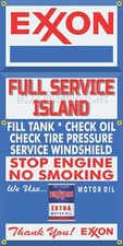 EXXON GAS STATION PUMPS FULL SERVICE ISLAND OLD SIGN REMAKE BANNER ART MURAL