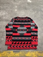 Vintage Women  s M/L Wool Aztec Pullover Sweater Southwestern