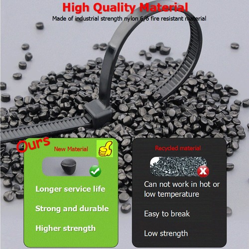 100 14" Cable ZIP TIES Heavy Duty Strong Ultra Nylon Wrap Wire Cord UV Resistant - Afbeelding 3 van 14