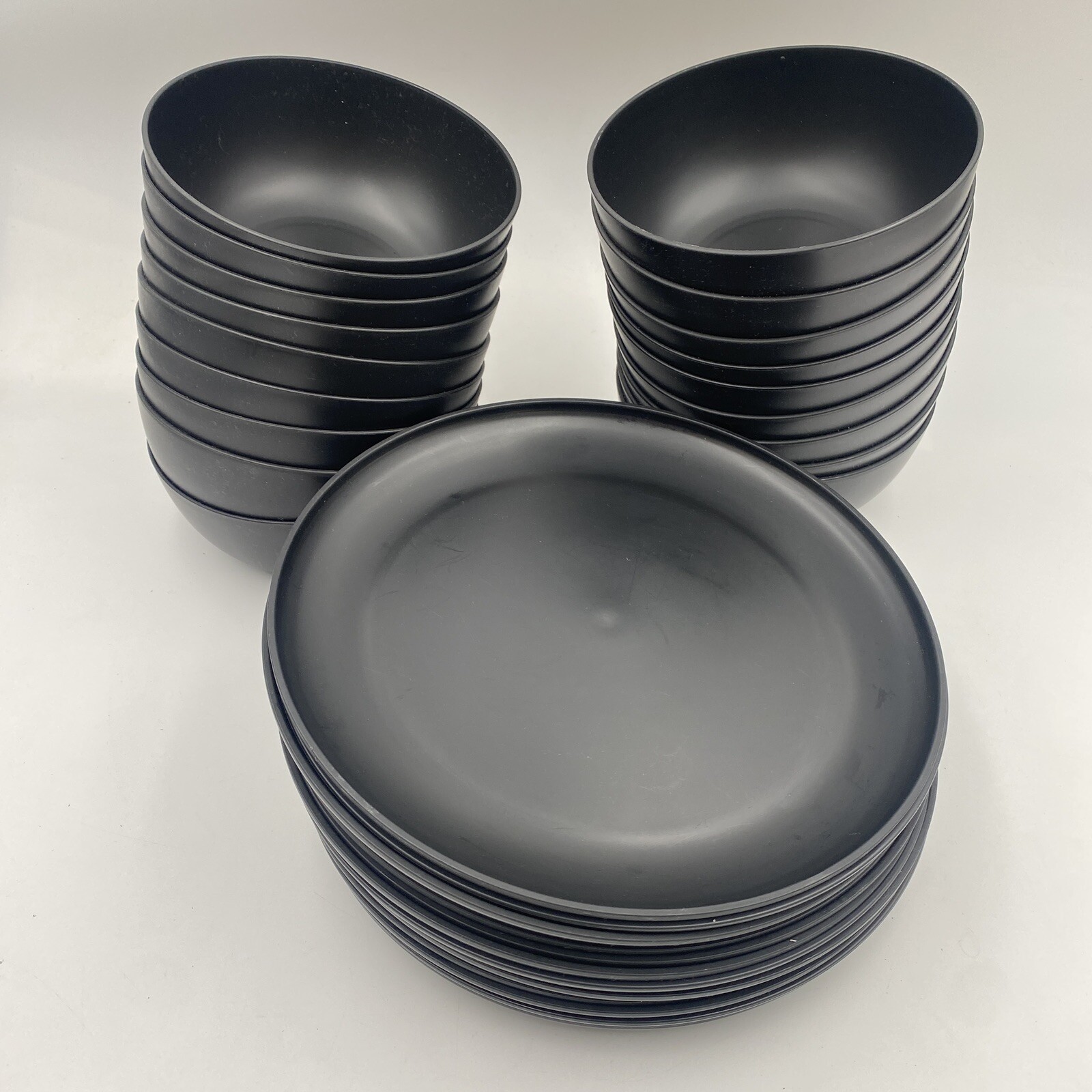 Plastic Room Essentials Black 18 Bowls & 13 Plates Target Plastic Bowls