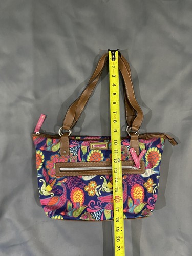 Lily Bloom Floral pattern Peacock Shoulder Bag Shoulder/Crossbody Purse - Picture 7 of 9