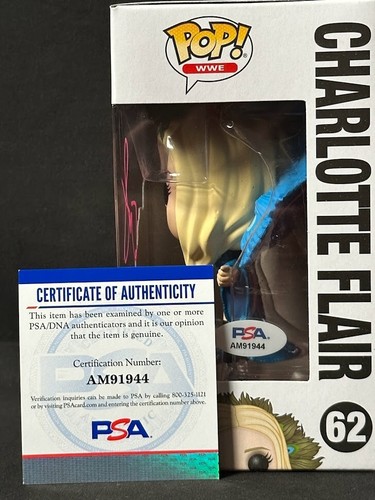 Charlotte Flair Signed WWE #62 Funko Pop! Vinyl Figure (PSA) - Picture 3 of 6