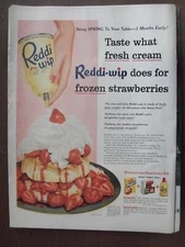 VTG 1956 Orig Magazine Ad REDDI WIP Cream Bring Spring To Your Table