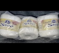3 Skeins Balls Metallics White DMC Crochet Senso Quick Finish 1401