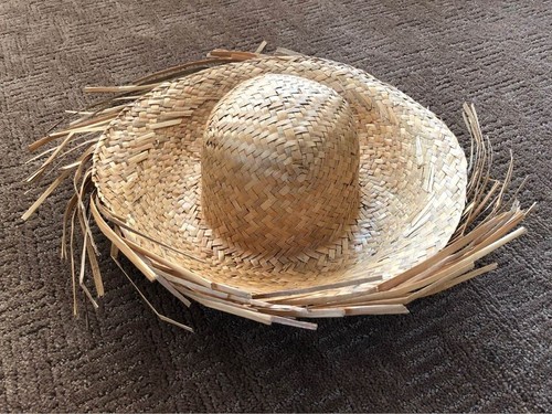 Vintage handgewebtes Vogelnest Stroh Gilligan's Island Strand Schiffbrüchiger Hut Kostüm