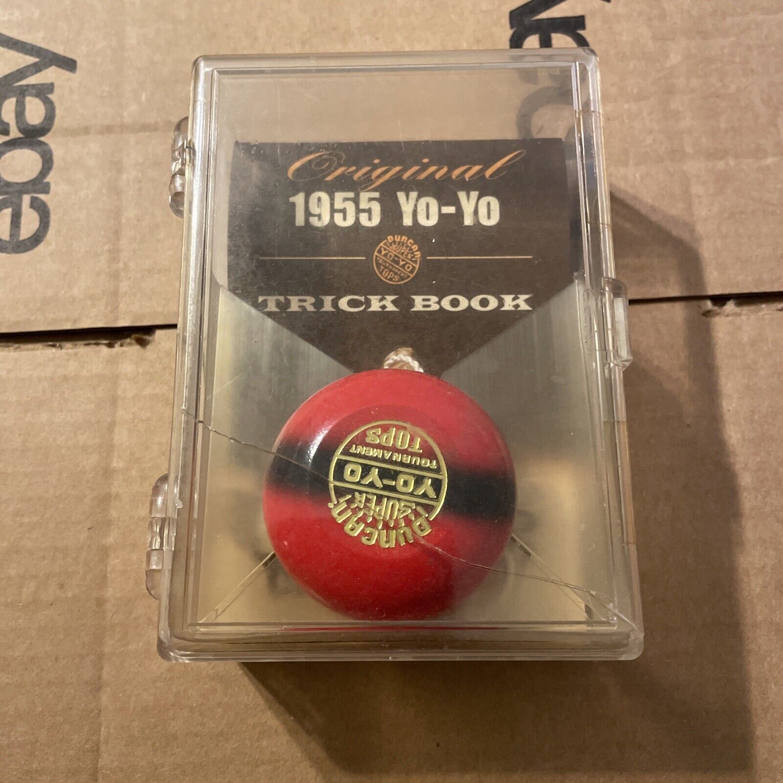 NEW Reproduction Red Duncan Super Tournament Yo-Yo w Original 1955 Trick Book