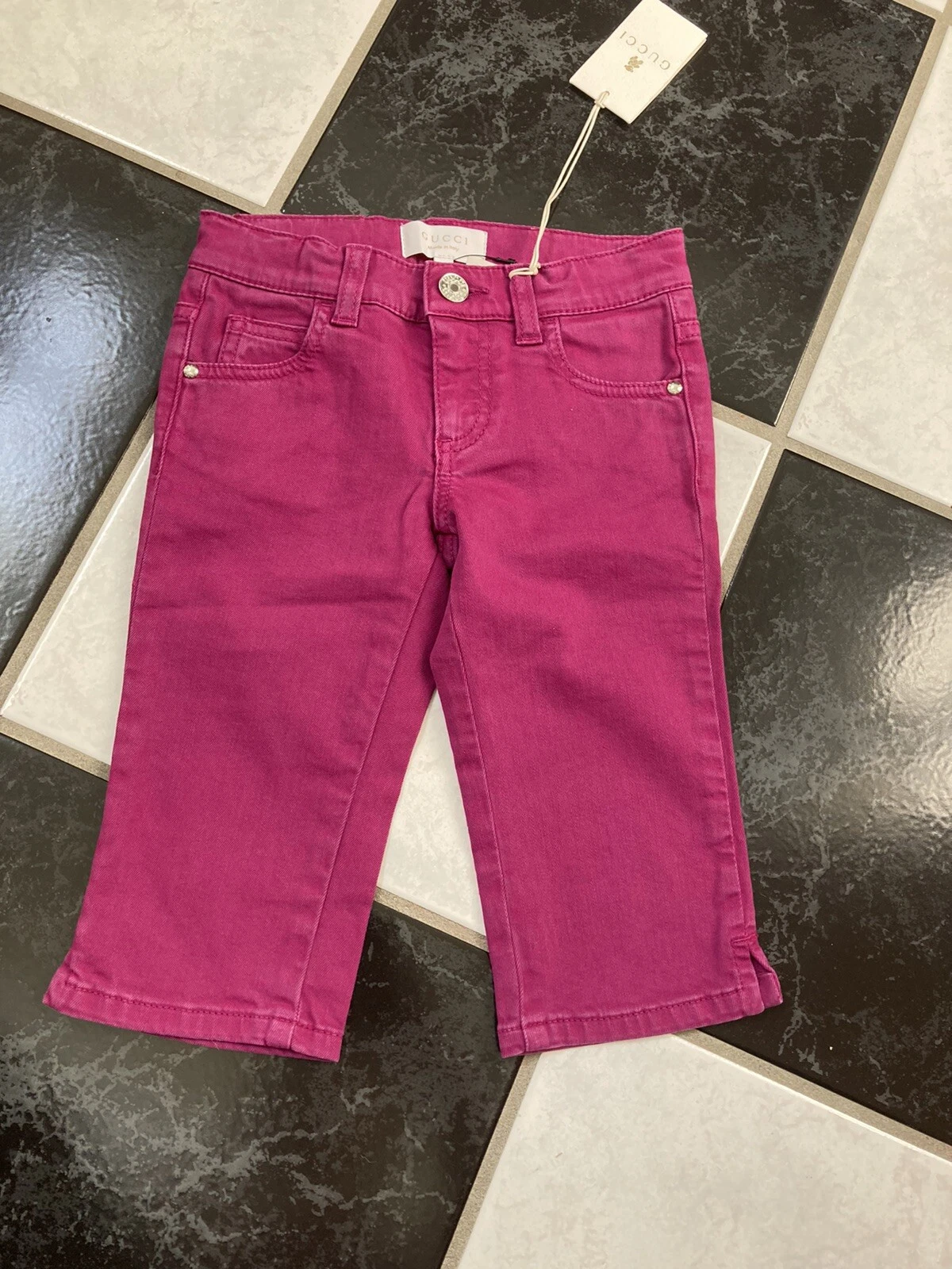 Short bermuda en denim Gucci couleur Bull 341239 neuf avec étiquette 100 % authentique